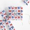 Patriotic Bow Wrapping Paper - Mini Roll - 17 In x 32.8 Ft Red Blue Star Bowknot Gift Wrap